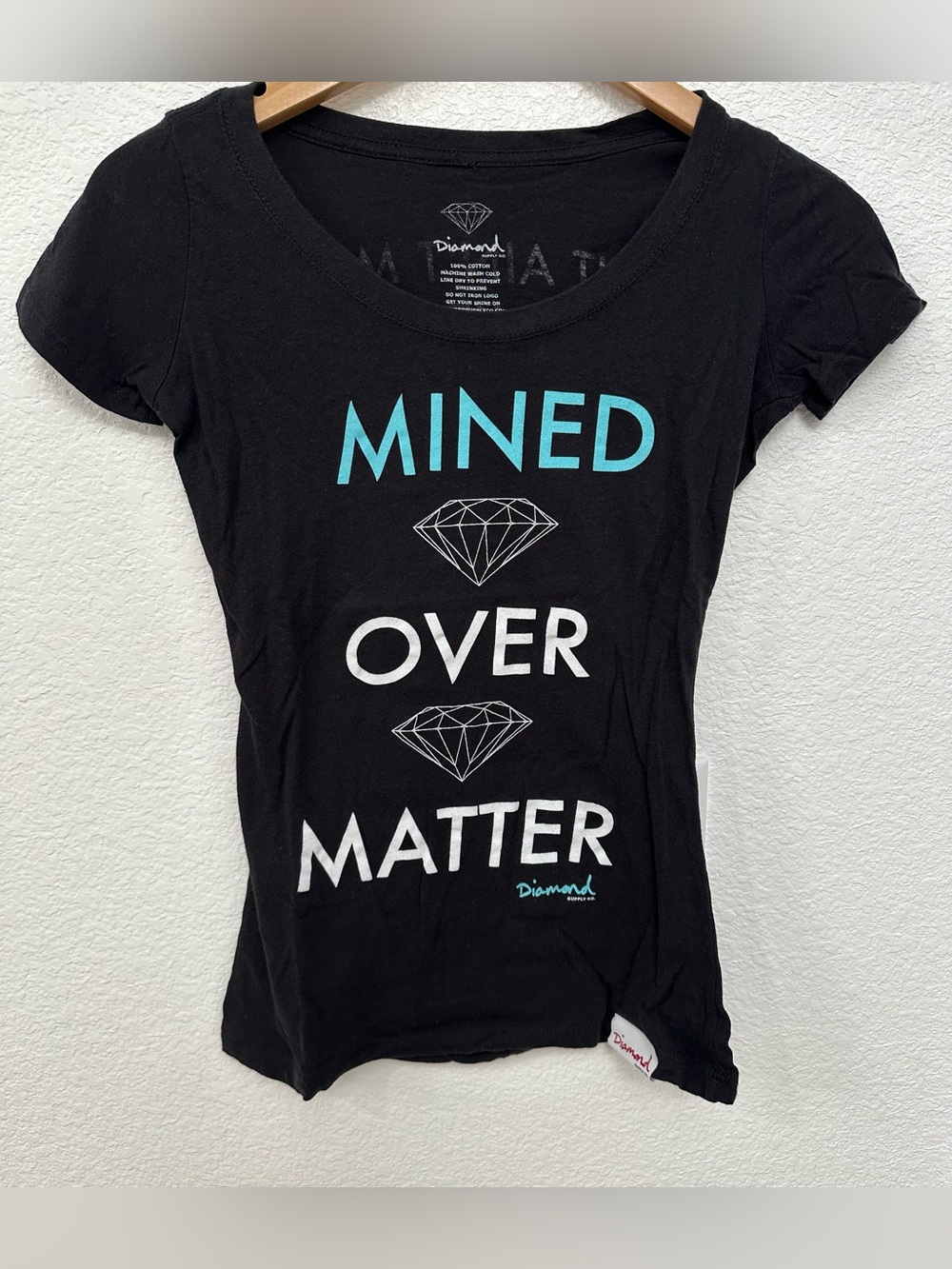 Diamond Supply Co. Black Graphic 'Mined Over Matter' Tee